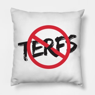 No Terfs Here - Terfs Crossed Out Pillow