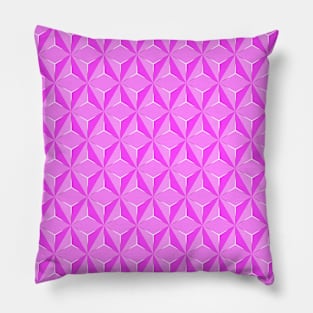 Geometric PINK and White shapes Pattern Pillow