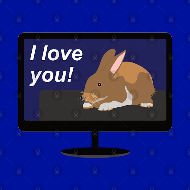 Sweet rabbit on television by GiCapgraphics