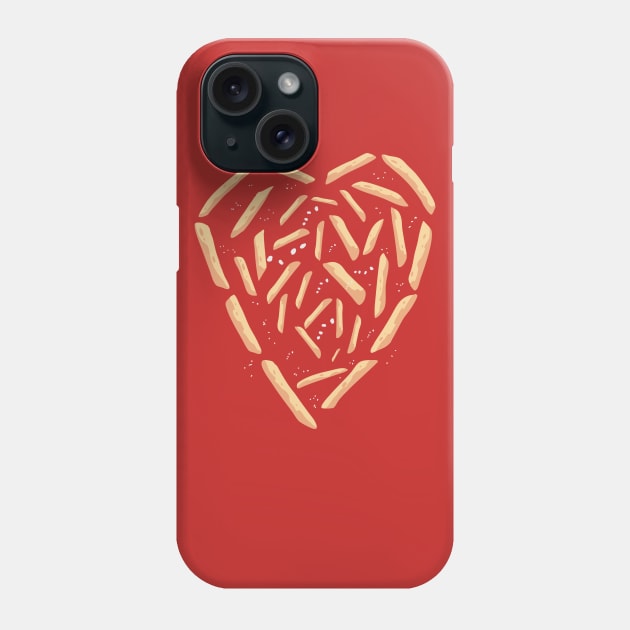 French Fries Lover Heart Phone Case by Shirtbubble