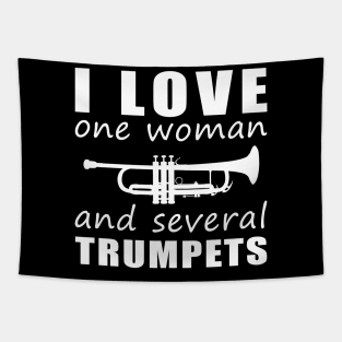 Brass Harmony - Funny 'I Love One Woman and Several Trumpets' Tee! Tapestry