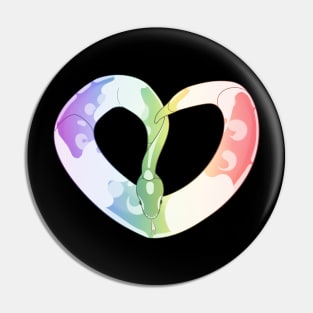 Ball Python Heart (Pride Design) Pin