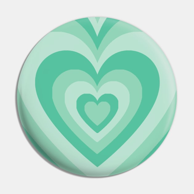 mint retro heart Pin by queenofhearts