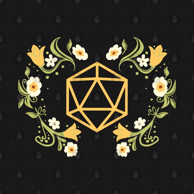 Plant Lovers Polyhedral D20 Dice Tabletop RPG by pixeptional