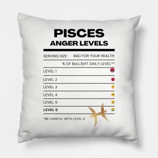 PISCES ANGER LEVELS Pillow