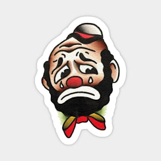 Sad Clown Tattoo Design Magnet