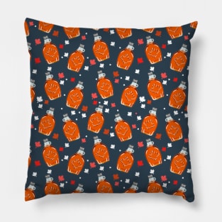 Canadian Maple Syrup Pattern, Dark Grey Pillow