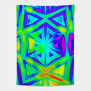 Bold rainbow kaleidoscope Tapestry