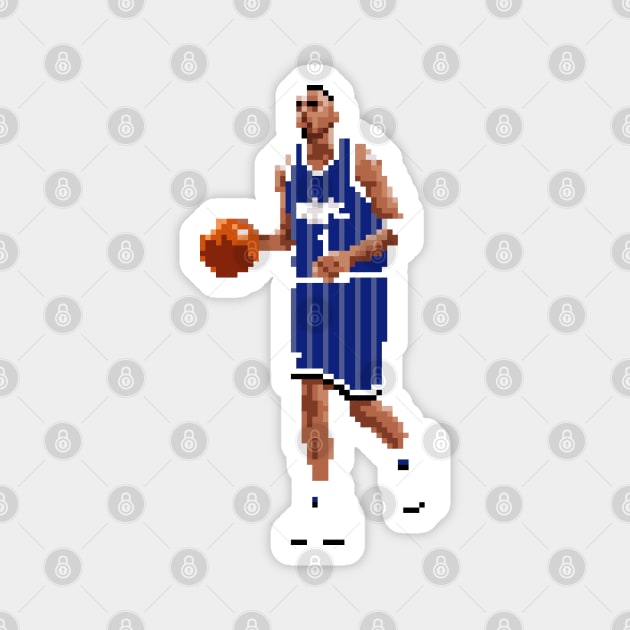 Anfernee Hardaway Pixel Dribble Magnet by qiangdade