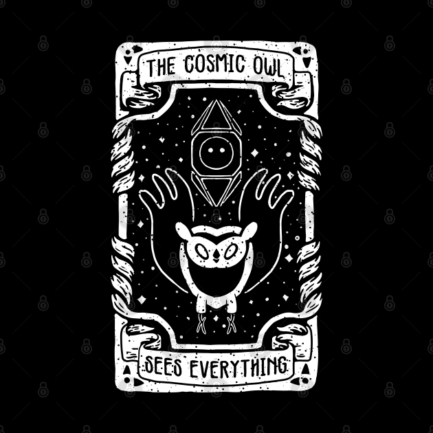 adventure time, the cosmic owl from adventure time in an awesome tarot card design by The Japanese Fox