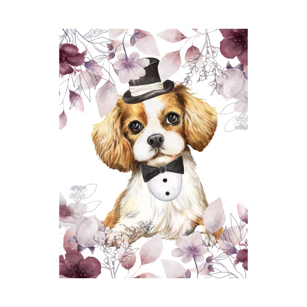 Cavalier King Charles Spaniel wears a suit by Athikan