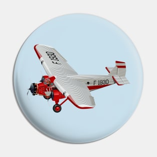 Cartoon retro airplane Pin