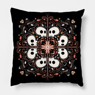 Skulls Mandala Pillow