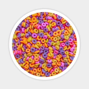 Fruit Flavored Breakfast Cereal Loops Photo Magnet