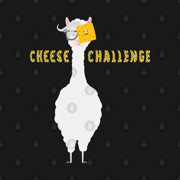 llama With Cheese on Face T Shirt Funny Shock by MaryMas