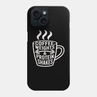 Coffee Weights Protein Shakes Bodybuilding Gym Weightlifting Phone Case