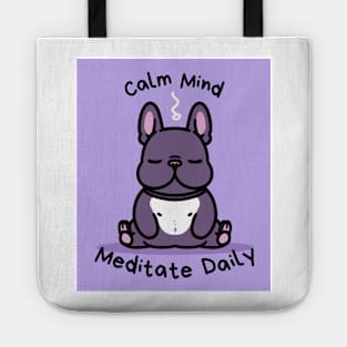 Kawaii Cute Yoga Meditating bullgo Tote