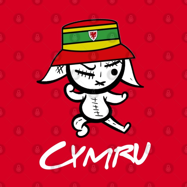 Cymru bucket hat rabbit, Yma O Hyd by Teessential