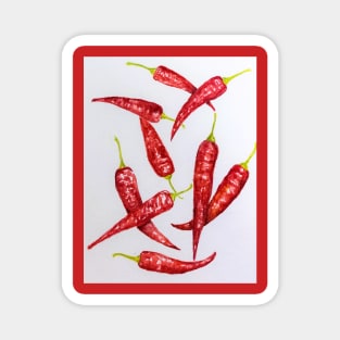 Hot, Hot, Hot Peppers Magnet