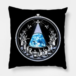 pixelated conspiracy Pillow