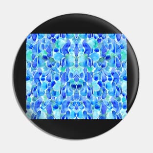 Aquamarine Aesthetic Abstract Watercolor Series Pattern 3 Pin