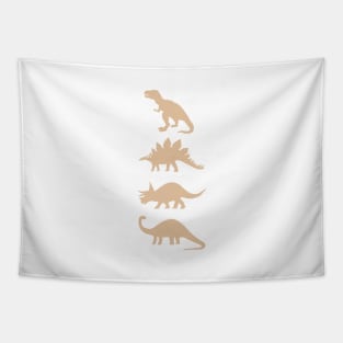 Minimalist Dinosaur in Bronze Tapestry