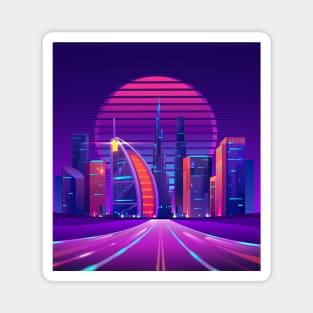 Cyberpunk City Magnet