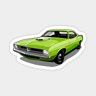 1970 Plymouth Barracuda in Lime Light Magnet