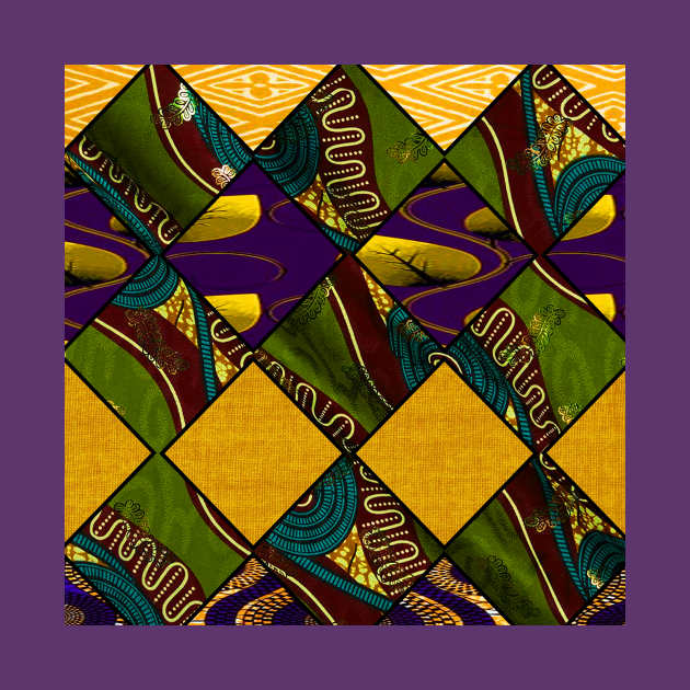 Earthy Mardi Gras African Print by artbyomega