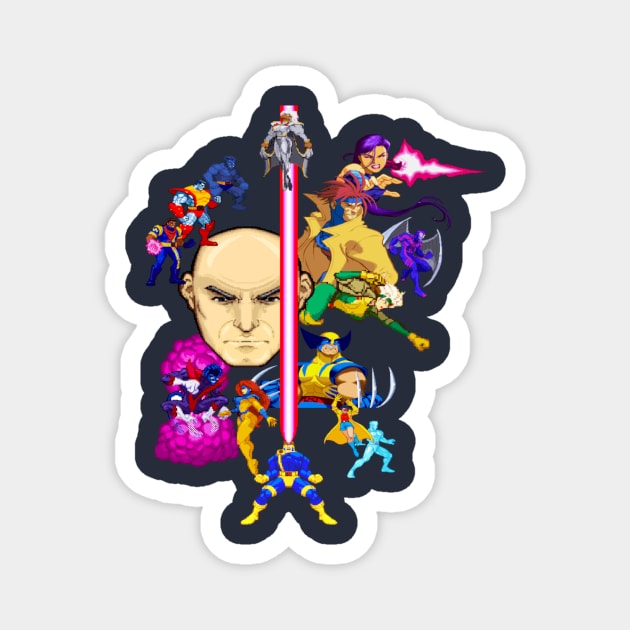 90s Superheroes Magnet by TheM6P