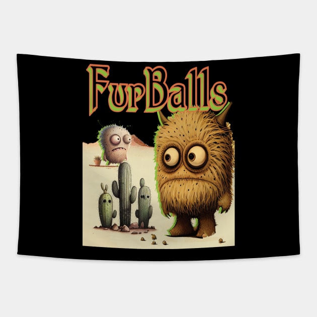 Fur Balls, Desert Monsters Tapestry by April Snow 