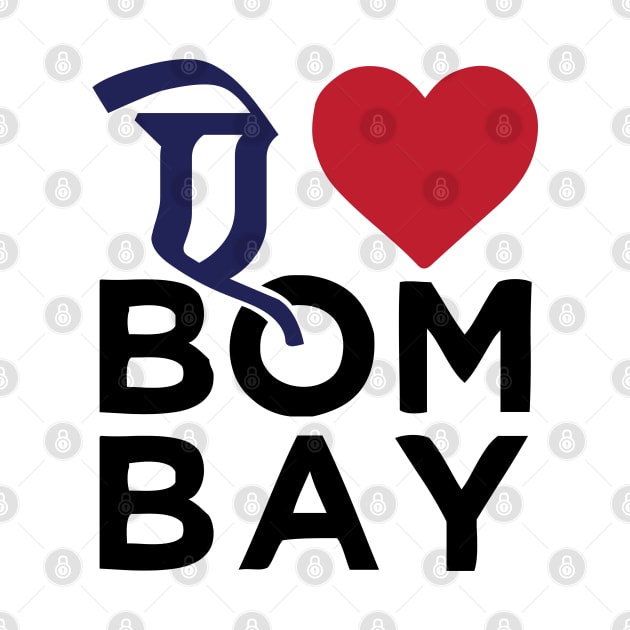 I love Mumbai Bombay Mumbaikar Maharashtra Design by alltheprints