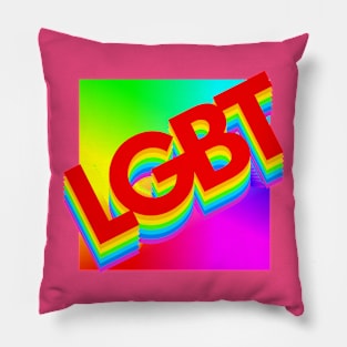 LGBT Rainbow Logo Pillow