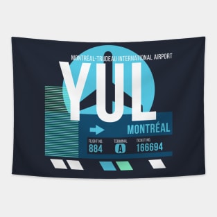 Montreal (YUL) Airport // Sunset Baggage Tag Tapestry