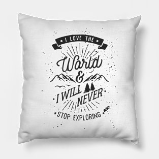 I Love The World Pillow