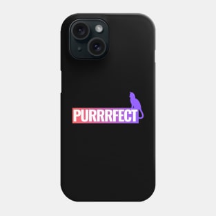 CAT LOVER LOGO PURRRFECT ROSE-PURPLE Phone Case