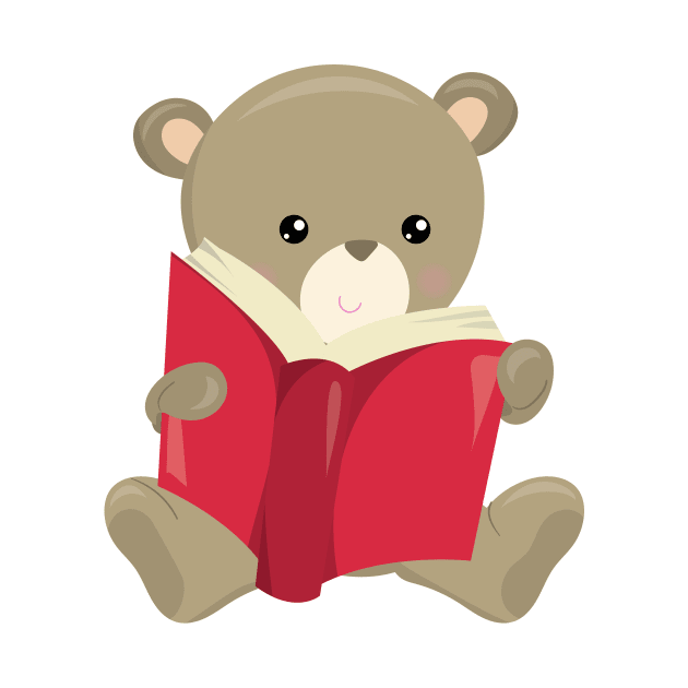 Bear Going To School, Cute Bear, Brown Bear, Books by Jelena Dunčević