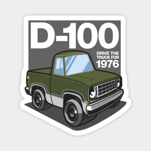 D100 - 1976 White Base (Bright Green Iridescent) Magnet