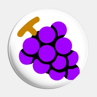 Purple Grapes Emoticon Pin