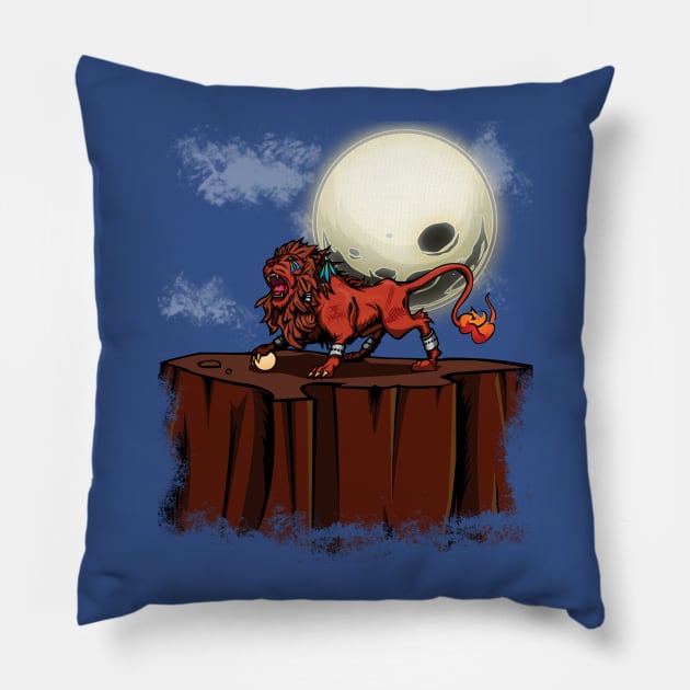 Red XIII Pillow by Beanzomatic