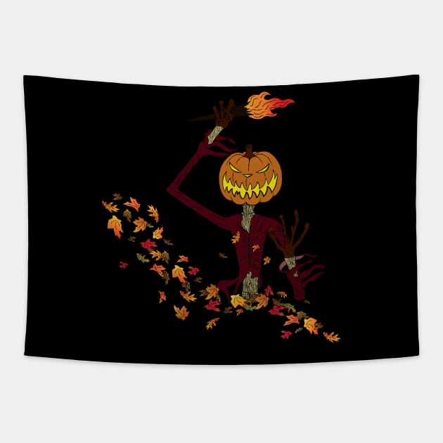 Pumpkin King Tapestry by Leidemer Illustration 