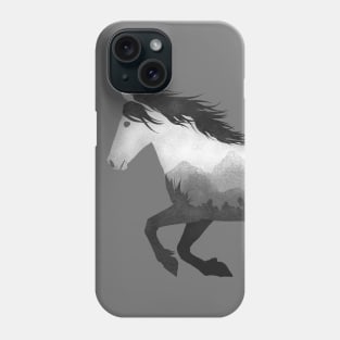 Dramabite Wild Horse Mustang Equine Double Exposure Wildlife Animal Phone Case