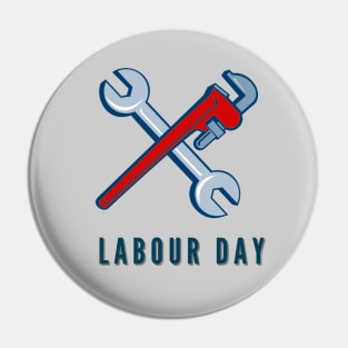 Happy Labour Day Pin