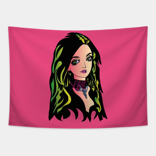 Beautiful Girl Tapestry by SVGdreamcollection