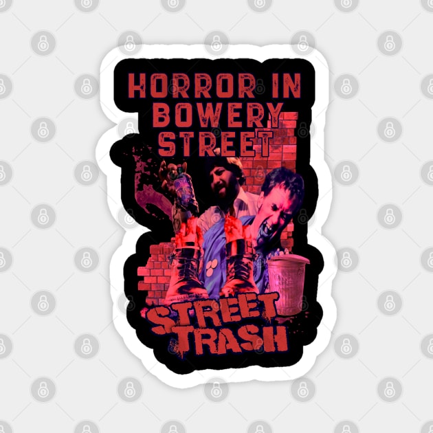 Horror In Bowery Street (Version 2) Magnet by The Dark Vestiary