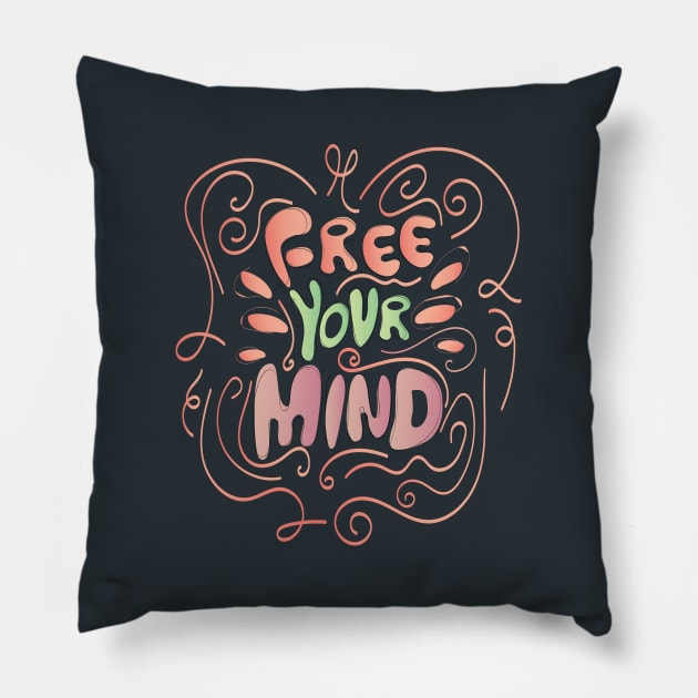 Free your mind Pillow by ArteriaMix