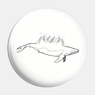 Whale Care Mountain Pin