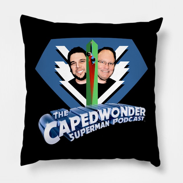 CapedWonder Podcast logo 1 Pillow by CapedWonder Treasures