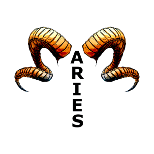 Aries Ram Horns T-Shirt