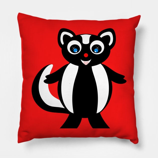 Skunk Pillow by AmandaRain